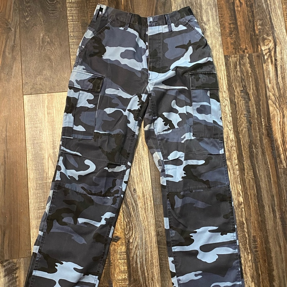 Blue camp cute cargo pants